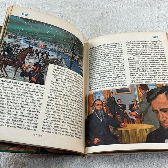 Vtg Pictorial Encyclopedia of American History 2 and 7 - 1861-1865 and 1734-1783 - Picture 14 of 16